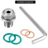 QWORK Stainless Steel M14.1-1.5 x 15mm Oversize Oil Drain Plug,