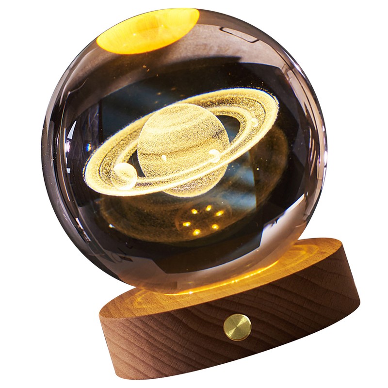 3D Crystal Ball Night Light Rechargeable Battery Soft Light Multifunction