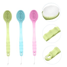 Beavorty 3pcs Bath Brush Back for Shower Dry Brushing Washer for Shower Body Handle for Shower Bath for Body Bathing Exfoliating Body Brush The Pet