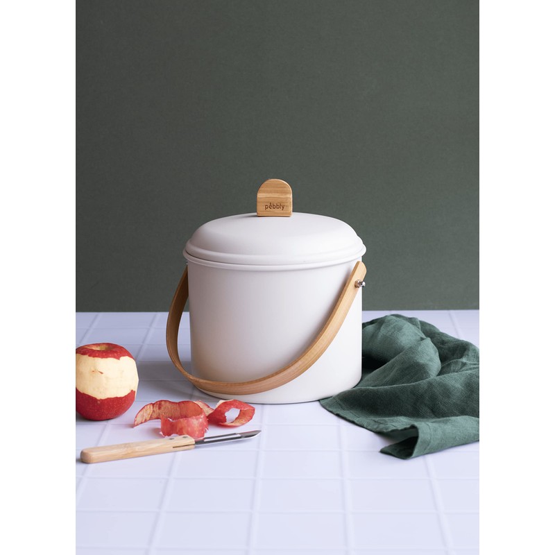 Pebbly NBA202 Seau à Compost d'Intérieur Kompost Bucket S, Metal,