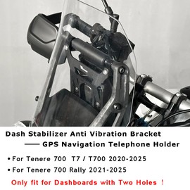 QJY-Motor Part-Store TENERE 700 Navigationshalterung Motorrad Telefon GPS Halter Für Tenere 700 Rally T7 T700 2020 2021 022 2023 2024 - Schwawrz