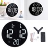 Round Digital Wall Clock 12 24Hr USB Powered Silent Modern