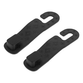 Partuto 2 Pcs Universal Car Seat Headrest Hook for Most Cars, SUVs, and Trucks Car Seat Back Organizer Hooks Sturdy Black 6.30"x1.65"