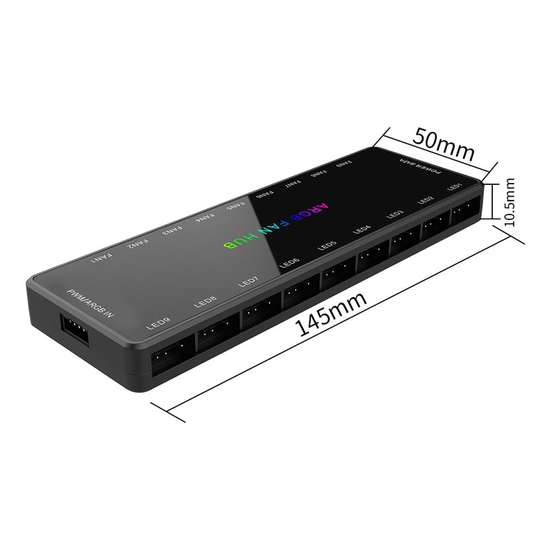 SHAKING TANK ARGB and PWM Hub - 9 Ports for