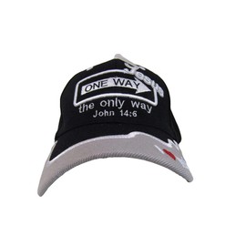 Trade Winds Jesus One Way The Only Way John 14:6 Black Grey Embroidered Cap CAP916 Hat