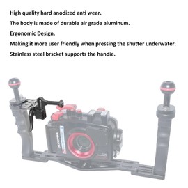 Shutter Release Extension Lever Trigger Mount Adapter for Diving Tray Stabilizer Underwater Camera Housing Handle Diving Grip for UW Camera housings Nitescuba NS10-S