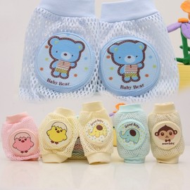 Baby Knee Pads for Crawling & Walking, Fall Protection Mesh Knee Protectors for Children R19 Free Size/Elephant Yellow 20ea