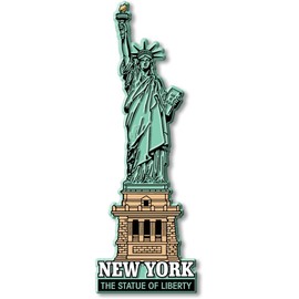 New York City Statue of Liberty Jumbo Magnet by Classic Magnets, 3D Rubber Vintage-Style Collectible Souvenirs and Gifts Made in The USA