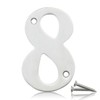 Bwintech 1 Pcs 75mm Satin Nickel SS304 House Numbers Door number 8, House Signs for outside, House Numbers Plaques for Front Wooden Door