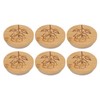6Pcs Jar Wood Lid Set Easy to Clean Storage Jar