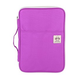 Hztyyier Bolsa de Documentos A4 Carpeta de Archivos Portafolio Organizador Computadora Portátil Estuche con Cremallera 5 Colores Opcionales para Hombres Mujeres(36 * 26 * 2cm-Púrpura)