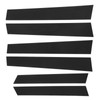 6 Pcs Side Door Window Cover Glossy Black Pillar Post