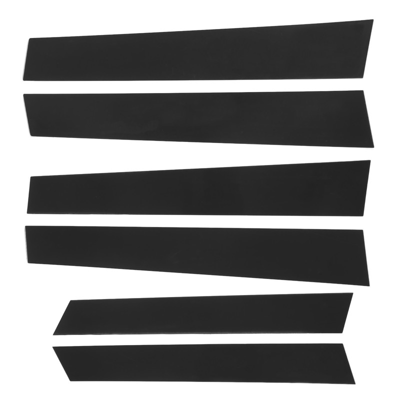 6 Pcs Side Door Window Cover Glossy Black Pillar Post