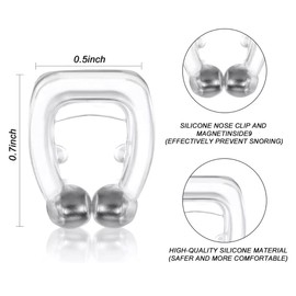 QEDBOJE 6 PCS Schnarchstopper Anti Schnarch Anti Schnarch Magnet NasenClip Wiederverwendbares Schnarchen Stopper Nasenklammer Nasendilatator für Nächte Möglich bessere Atmung