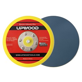 UPWOOD 2 pcs 5" Vinyl Face PSA Backing Pad for Air Sander Polisher, 5/16" Arbor with 24 Thread 1,3000RPM DA Sanding Pad