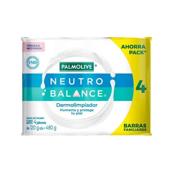 Jabón Palmolive Dermolimpiador en Barra 4 pzas 120 g