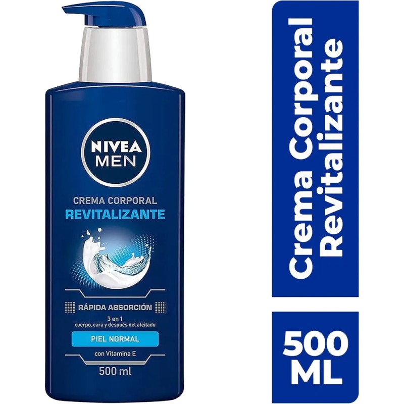 Nivea Crema Corporal Humectante Revitalizante Men, 500ml