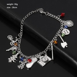 QGSIWEI Bracelet Stranger Things Shiny Charm Bracelet Movie Inspired Cosplay Jewelry