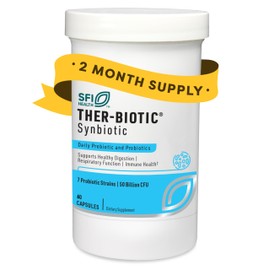 Klaire Labs Klaire Labs Ther-Biotic Synbiotic Probiotic & a Prebiotic - Digestive Health & Immune Support? - Lactobacillus & Bifidobacterium Strains - Low-FODMAP Probiotic Supplement for Men & Women (60 Capsules)