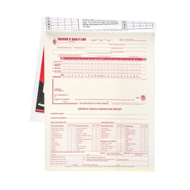 2-in-1 Driver Daily Log Book 3-pk. with Detailed Driver Vehicle Inspection Report - Book Format with 31 Sets, 2-Ply with Carbon, 8.5" x 11", J. J. Keller & Associates, Inc.