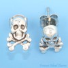 Skull and Crossed Bones 925 Sterling Silver Post Stud Earrings