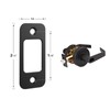 Deadbolt Strike Plate Door Backplate 1" x 2-1/4" Round Corner