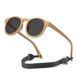 Suertree Baby Polarisierte Sonnenbrille 0-3 Jahre Silikon Sonnenbrille Kinder Flexible Anti UV400 UltraLicht Linse UV-Schutz im Freien Unisex brown