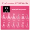 LIONVISON Short Almond Nail Tips Half Cover, 600PCS Extra Short