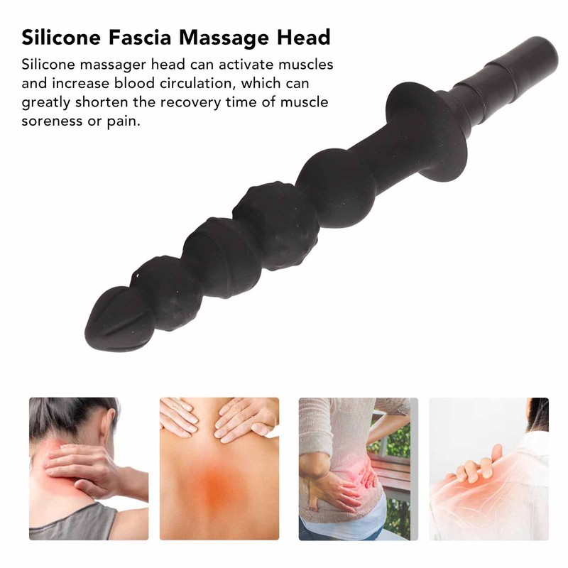 Fascia Massager Replacement Head Promote Recovery Waterproof Silicone Muscle Massager