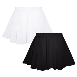 Happy Cherry Little Girls Chiffon Ballet Skirt Elastic Flowy Sheer Dance Skirt Toddler Kids Collection Circular Pull-On Skirt for Dancing
