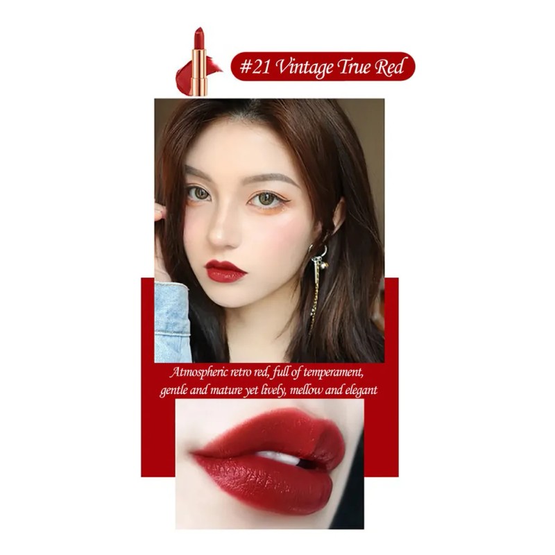 Juego De Lápices Labiales Mate De 3 Colores Con Bolsa