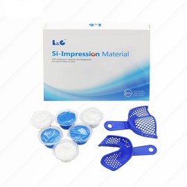 Kit de impresión de dientes Masilla Bandeja de material de silicona Kit de moldeo de dientes para medio de impresión dental