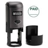 Infusion Paid (W/LINE) Round Self-Inking Stock Rubber Stamp (3/4'' Diameter)