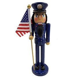 Santa's Workshop 14" Air Force Nutcracker, Blue, 70426
