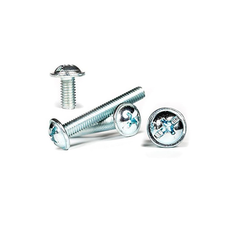 M4 (4mm x 6mm) Flanged Zinc Machine Button Head Screws