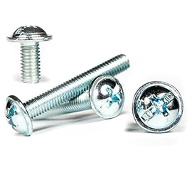 M4 (4mm x 6mm) Flanged Zinc Machine Button Head Screws Phillips Combi Pan Head Screws with Collar (Pack of 20)