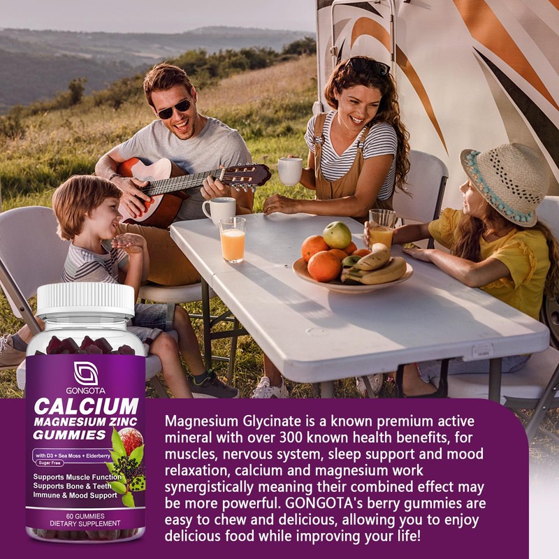 Calcium Magnesium Zinc with Vitamin D3 Supplement, Highly Absorbent Calcium