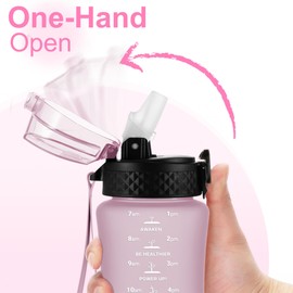 GOPPUS 350ml/12oz Trinkflasche Kinder mit Strohhalm Wasserflasche für Kohlensäurehaltige Getränke BPA-frei Kindertrinkflaschen mit Zeitmarkierung für Mädchen Auslaufsicher Flasche Kids Water Bottle