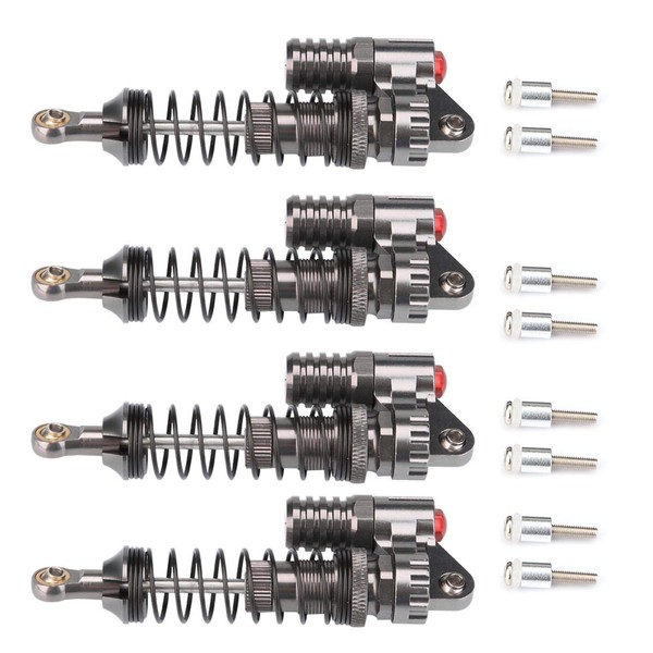4 Pieces RC Shock Absorber, Aluminium Alloy High-Strength Springs Shock