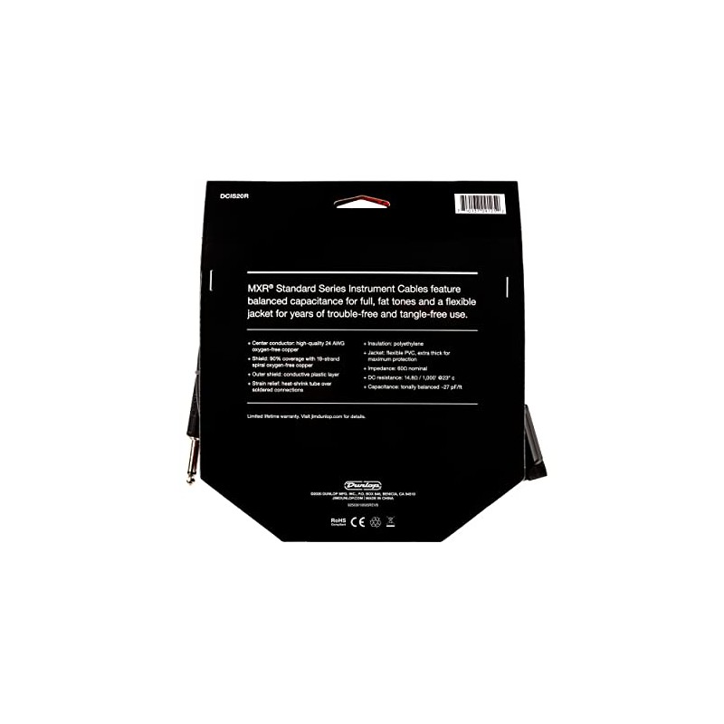 MXR Cable de instrumento DCIS20R