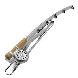 SWANK Fishing Rod Motif Tie Clip sw049, Braun