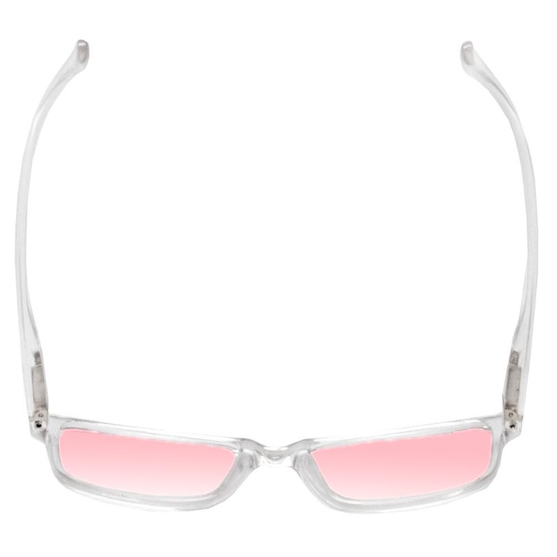 Medspex Pink FL-41 Tinted Reading Glasses +2.25 Clear Crystal Light
