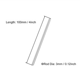 VictorsHome 3mm x 100mm 304 Stainless Steel Round Rod, Metal Solid Shaft Lathe Bar Stock for Model Car DIY Crafts 10pcs