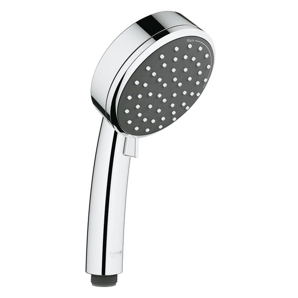 GROHE Vitalio Comfort 26397000 Hand Shower (Water Saving, 2 Jet Types, Universal Mounting System, Anti-Limescale System), Round, Chrome