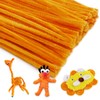 150 Pcs Orange Pipe Cleaners Chenille Stem,Pipe Cleaners Fuzzy Sticks,