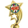6" Gold Hero Trophies, Custom Star Rocket Hero Trophy Award