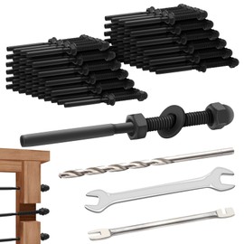Andorm 80pcs 1/8" Cable Railing Tensioner Terminal Kit Black, Threaded Swage Stud Tension for 4x4 2x2 Post, Deck Cable Ends, Railing Wire Tensioner Kit, Deck Railing Fittings