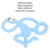 4pcs Cute Monkey Shaped Cartoon Silicone Soft Elastic Baby Teether