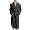 AFPANQZ Men Bathrobe with Pockets Full Length Sleepwear Long Sleeve