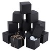PH PandaHall 30 x Gift Boxes, Black, 8 cm Square